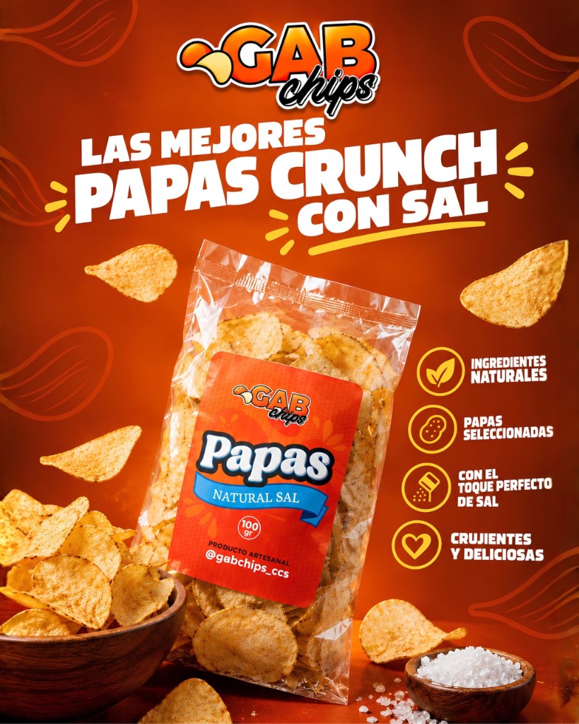 GAB Chips - Las mejores papas crunch con sal